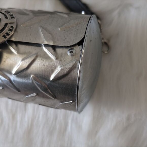 RARE Harley Davidson Chrome Metal Hand Made Bag Purse HTF - Picture 5 of 9